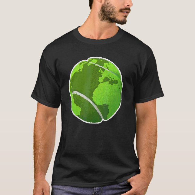 Earth Day Tennis Boll For Environmentalists & Tenn T Shirt (Framsida)