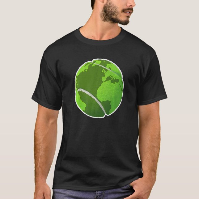 Earth Day Tennis Boll For Environmentalists & Tenn T Shirt (Framsida)