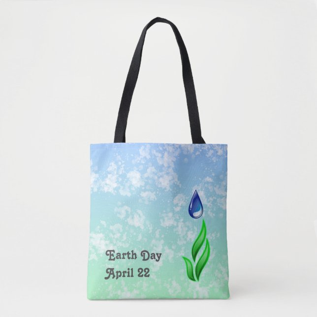 Earth Day Tote Bag Tygkasse (Framsida)