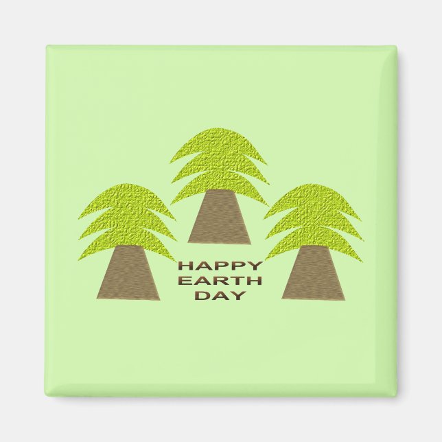 Earth Day Träd Magnet (Framsidan)