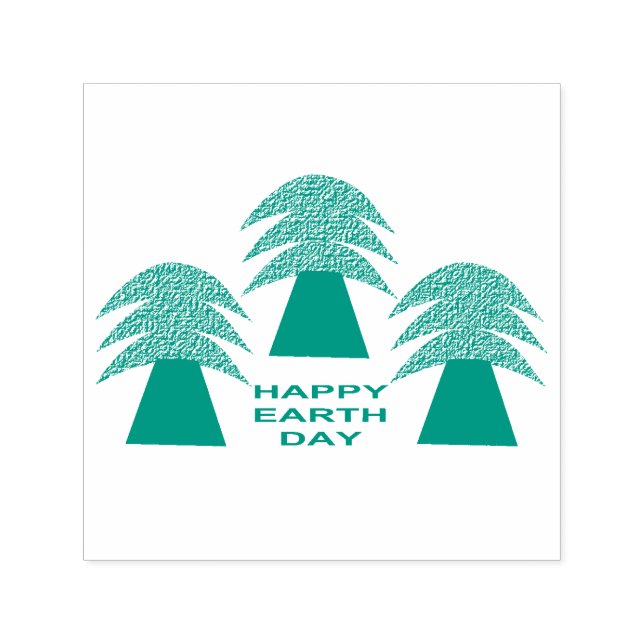 Earth Day Träd Självfärgande Stämpel (Design)