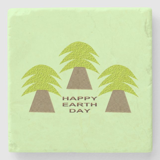 Earth Day Träd Stenunderlägg (Framsidan)