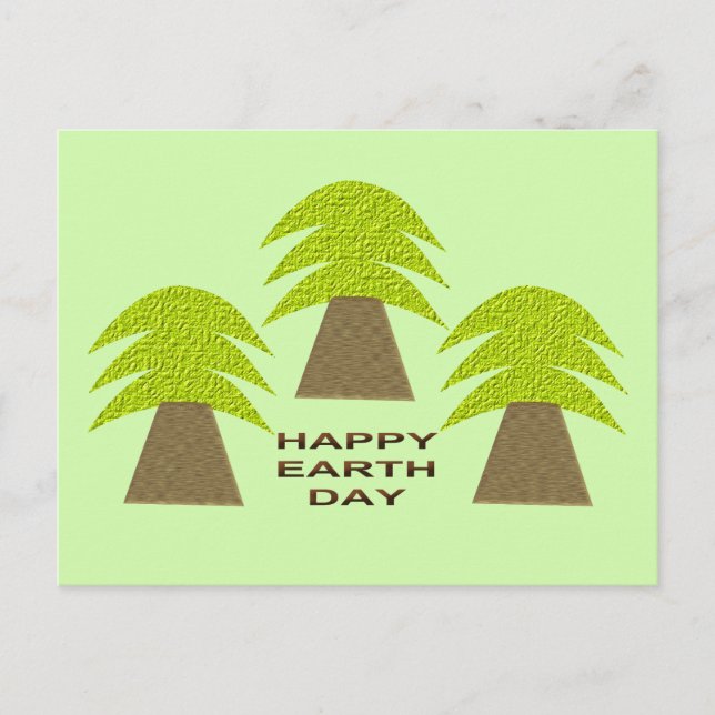 Earth Day Träd Vykort (Framsida)