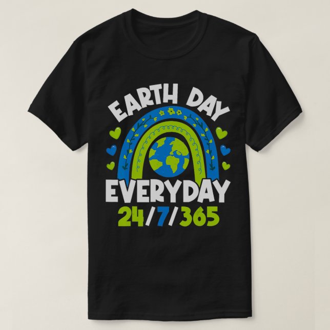 Earth Day Varje dag, 247365 Teacher 2022 Environme T Shirt (Design framsida)