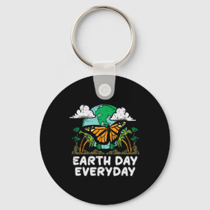 Earth Day Varje dag Butterfly Cute Environment Man Nyckelring