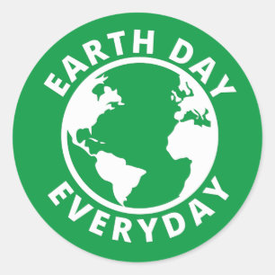 Earth Day Varje dag - Earth Day 2022 Button Runt Klistermärke