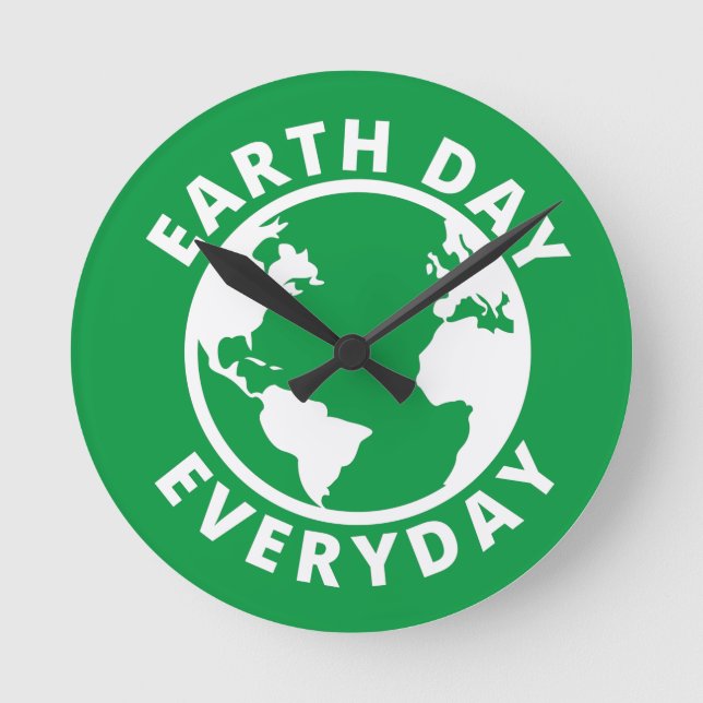 Earth Day Varje dag - Earth Day 2022 Rund Klocka (Framsida)