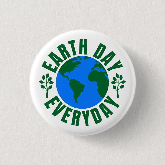 Earth Day Varje dag Knapp (Framsida)