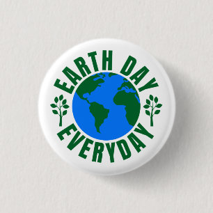 Earth Day Varje dag Knapp