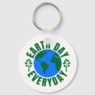 Earth Day Varje dag Nyckelring