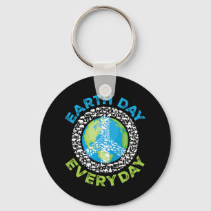 Earth Day Varje dag Peace Earth Animals Manar Wome Nyckelring