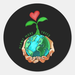 Earth Day Varje dag Plant Mer Träd Spara Vårt Clim Runt Klistermärke
