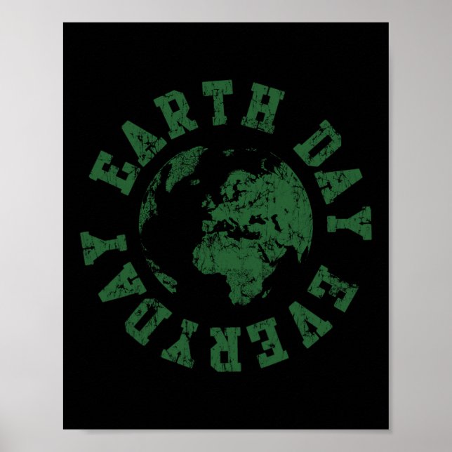 Earth Day Varje dag Retro - miljö Poster (Framsidan)