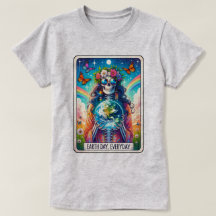 Earth Day Varje dag Skeleton Tarot Card T-Shirt