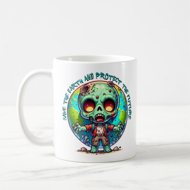 Earth Day Zombie Kaffemugg (Vänster)