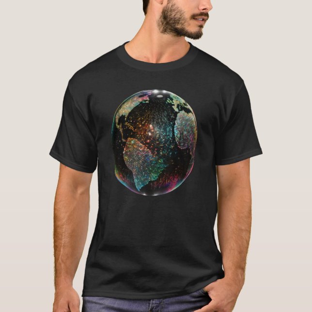 Earth Disco Ball T Shirt (Framsida)