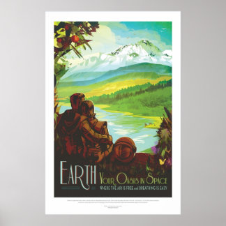 Earth Exoplanet Travel Bureau JPL Travel Visio Poster