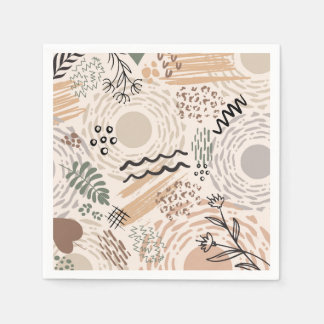 Earth färg med abstrakt form dekoration pappersservett