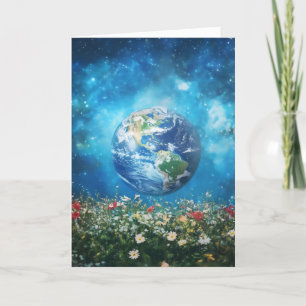 Earth Flowers Cosmos Helgkort