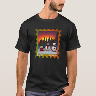 EARTH FOREVER Environmental Protection Frimärke Su T Shirt