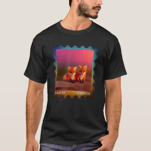 EARTH FOREVER Environmental Protection Frimärke Su T Shirt