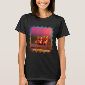 Earth Forever miljöskydd stämpel solnedgång T Shirt