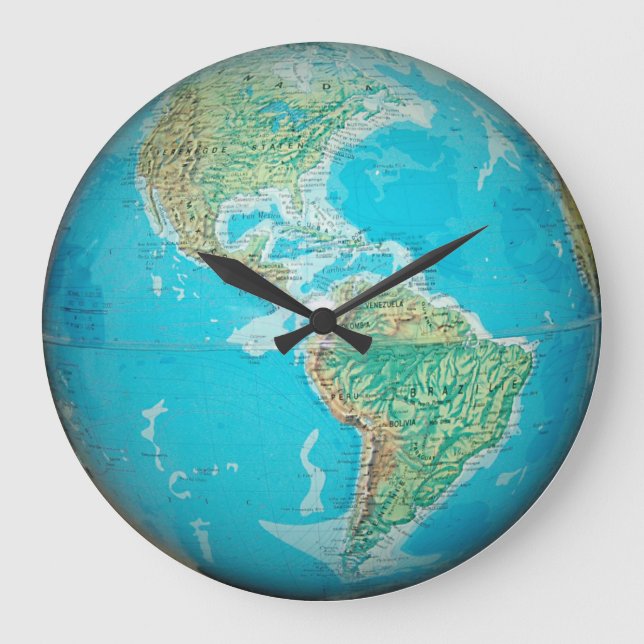 Earth Globe 1 Stor Klocka (Framsida)
