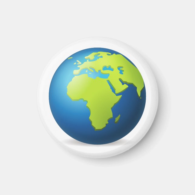Earth Globe Europe Afrika - Emoji Magnet (Framsidan)