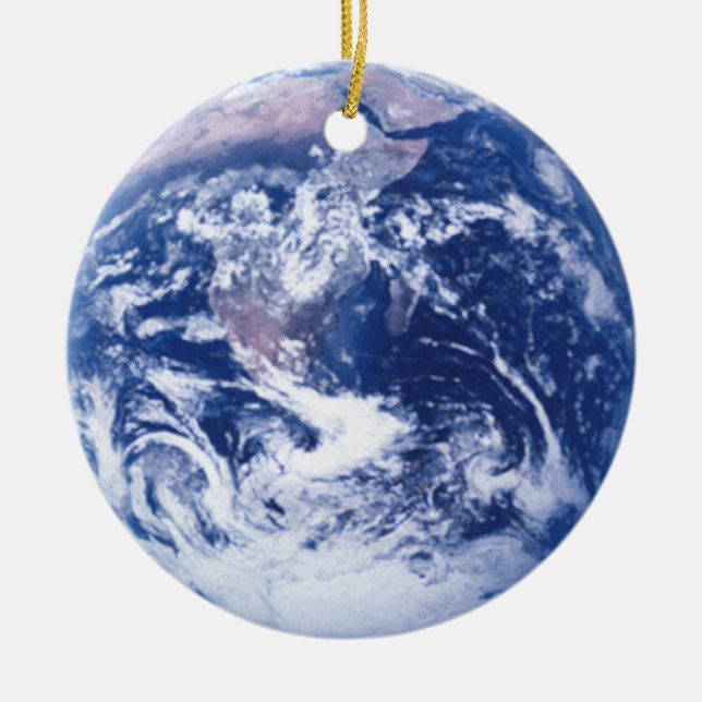 Earth Globe Julgransprydnad Keramik (Framsidan)