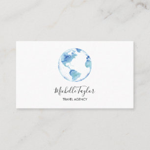 Earth Globe Ord Karta Travel Agency Agent QR-kod Visitkort