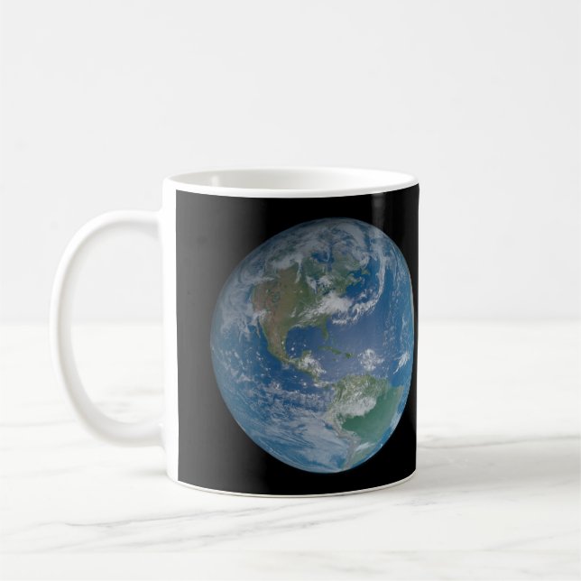 Earth globe with photo taken from space kaffemugg (Vänster)