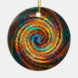 Earth Glow Ceramic Ornament