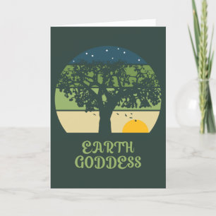 Earth Goddess Vintage Sunset Kort