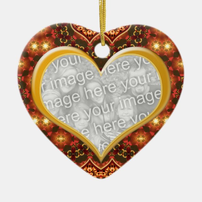 Earth Golden Heart Photo Valentine Ornament (Framsidan)