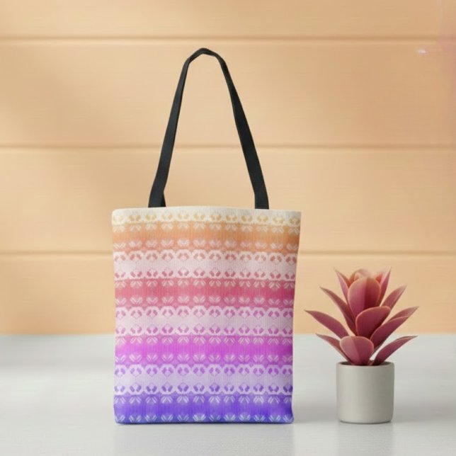 Earth Grid Rainbow Summer Tote Tygkasse (Skapare uppladdad)