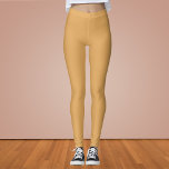 Earth Gult Solid Färg Leggings<br><div class="desc">Earth Gult Solid Färg</div>