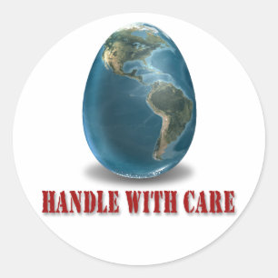 Earth Handle med vårdmärke Runt Klistermärke
