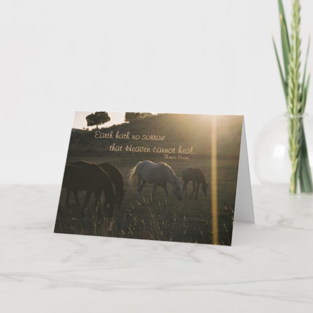 Earth Hath No Sorrow - Sympathy Card Kort (Framsida)