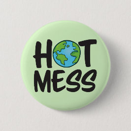 Earth Hot Mess Standard, 2¼ tums rund knapp