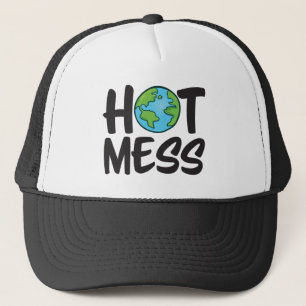 Earth Hot Mess Trucker Keps