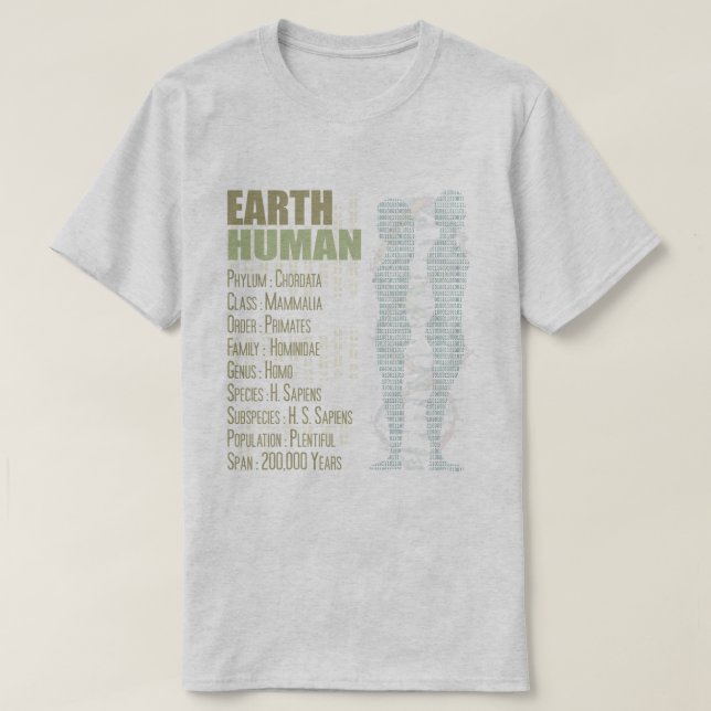 Earth Human T-Shirt (Design framsida)