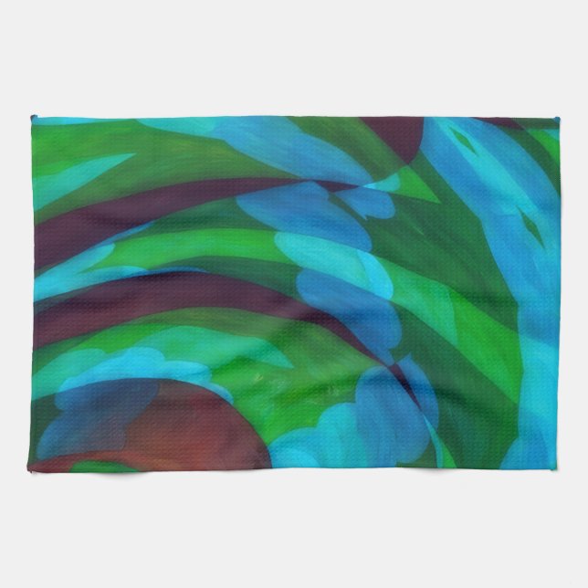 Earth in Motion Abstract Art Kitchen Towel Kökshandduk (Horisontell)