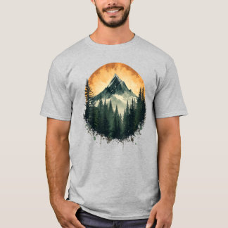 Earth Inslag Circle Design T Shirt