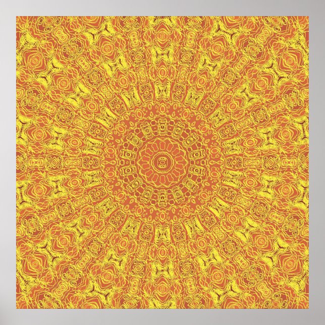 EARTH Inslag Contours Mönster poster (Framsidan)