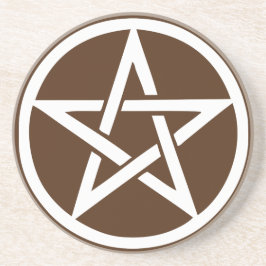 Earth Inslag Pentacle Altar Tile - Brown Underlägg Sandsten