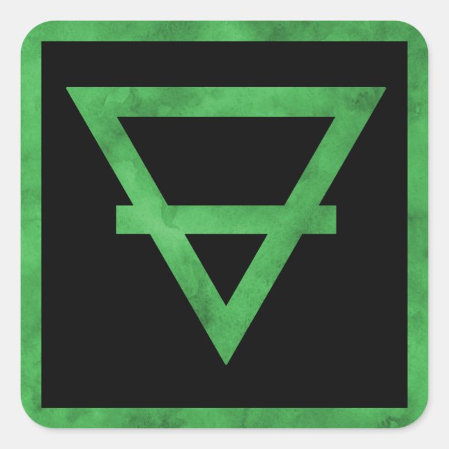 Earth Inslag Symbol Stickers Fyrkantigt Klistermärke (Framsida)