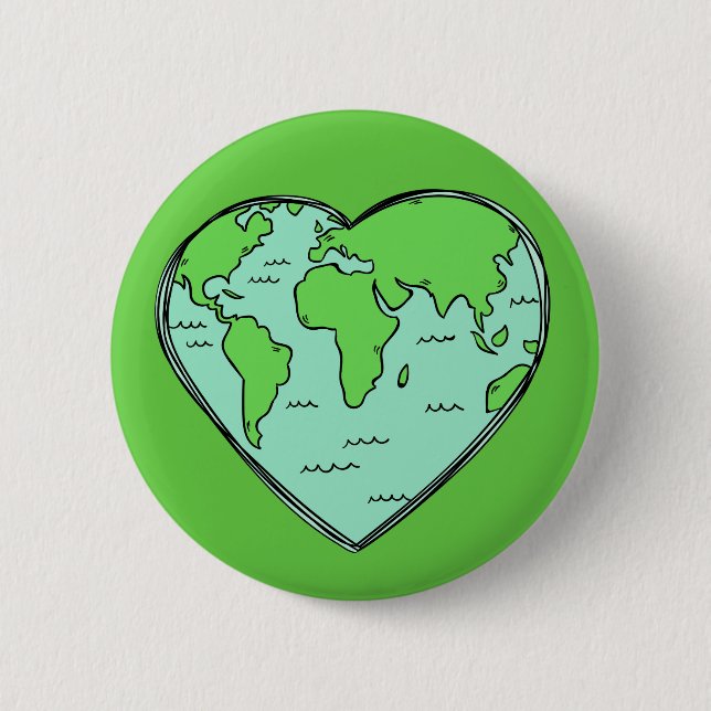Earth Kärlek anpassningsbar färg Knapp (Framsida)
