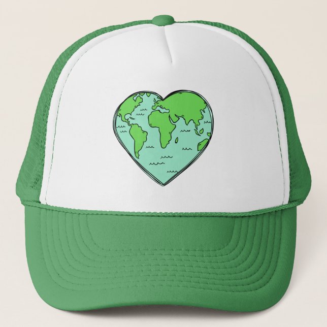 Earth Kärlek truckerkepsar (Framsida)