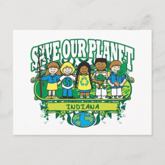 Earth Kids Indiana Vykort