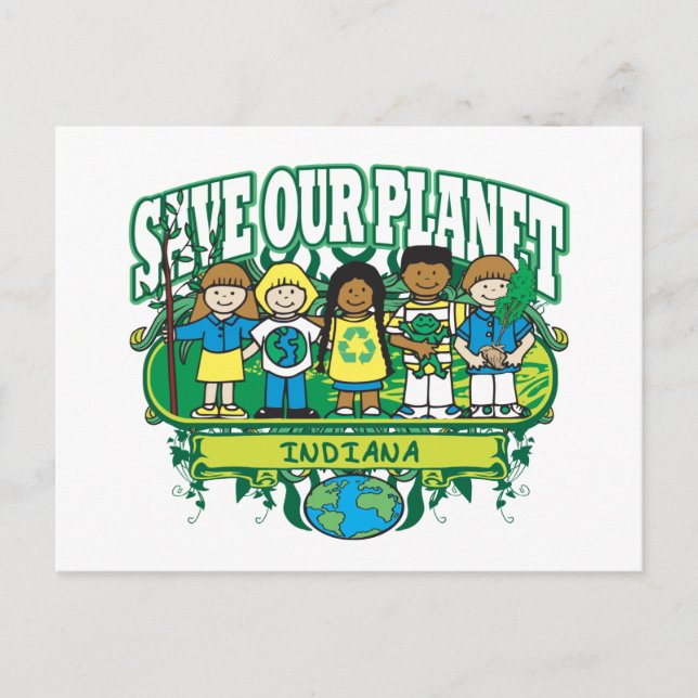 Earth Kids Indiana Vykort (Framsida)